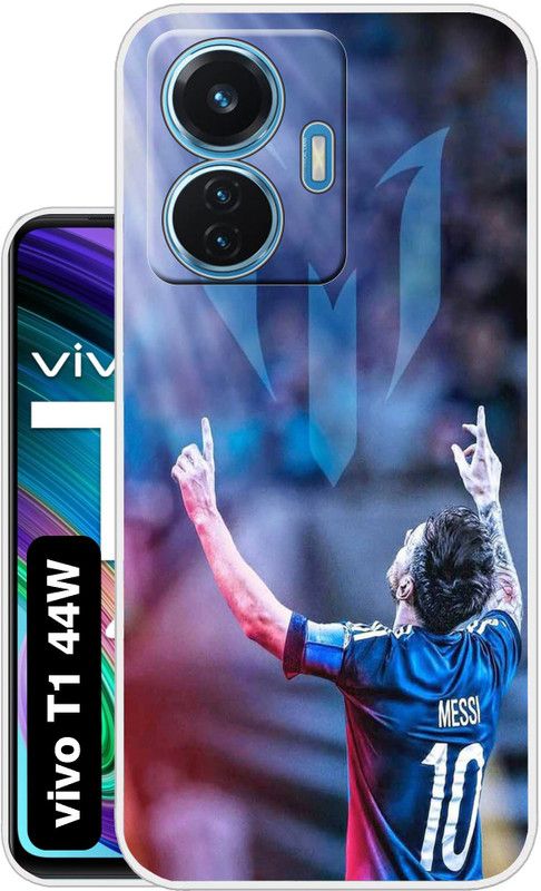 Case Club Back Cover for vivo t1 44w  (Blue, Grip Case, Silicon, Pack of: 1)