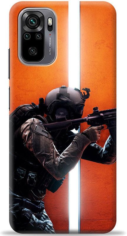 Loffar Back Cover for Mi Redmi Note 10S  (Orange, Shock Proof, Pack of: 1)