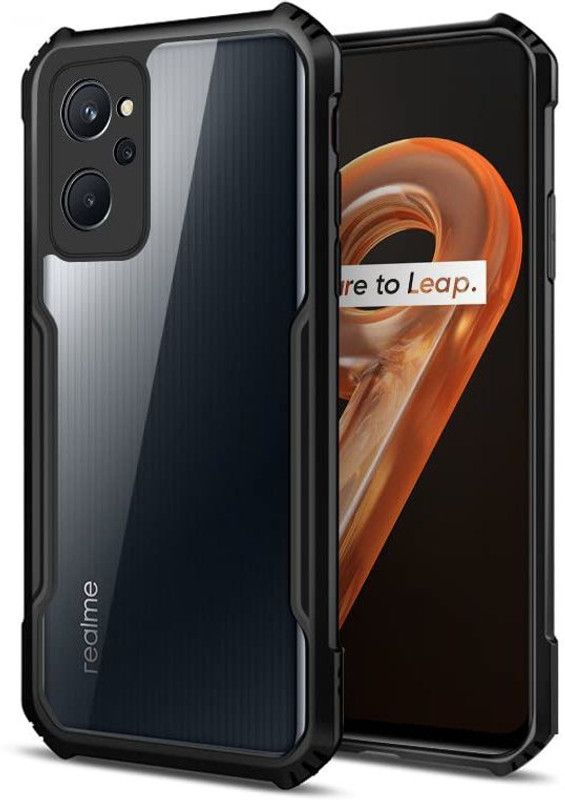 HighFeel Back Cover for Realme 9i, Shockproof Bumper Crystal Clear, 360 Degree Protection TPU+PC  (Black, Grip Case, Pack of: 1)