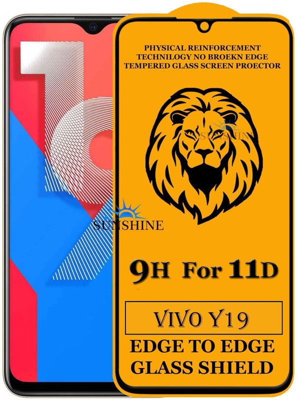 SUNSHINE Tempered Glass Guard for Edge to Edge Tempered Glass For - VIVO Y19  (Pack of 1)