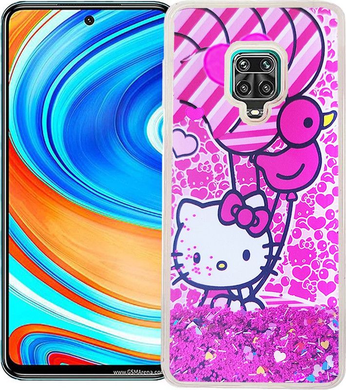 GBAKS Back Cover for REDMI 9PRO Fully Glitter and Liquid with Printed CARTOON in The Middle  (Multicolor, Waterproof, Pack of: 1)