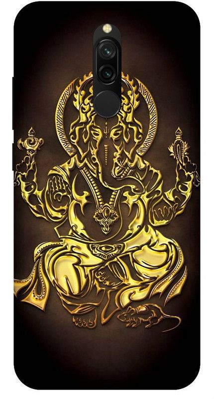 SSMORYA Back Cover for Mi Redmi 8 God Ganesh Printed Back Cover  (Multicolor, Waterproof, Pack of: 1)