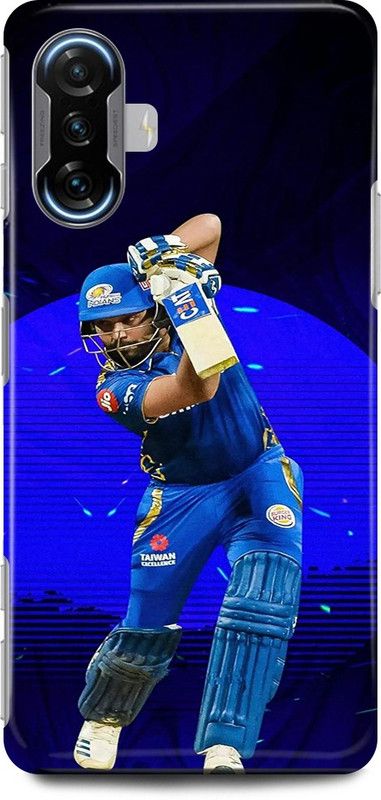 JUGGA Back Cover for POCO F3 GT, ROHIT, SHARMA, INDIAN, PLAYER, MUMBAI, INDIANS  (Blue, Hard Case, Pack of: 1)