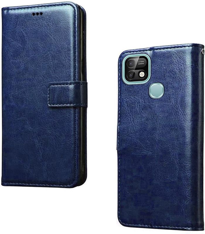 COVERNEW Flip Cover for Infinix Smart 5 Pro  (Blue, Dual Protection, Pack of: 1)