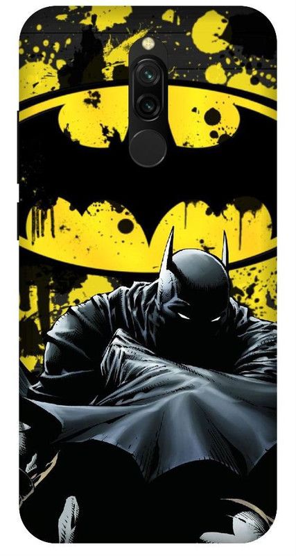 SSMORYA Back Cover for Mi Redmi 8 Batman Printed Back Cover  (Multicolor, Waterproof, Pack of: 1)