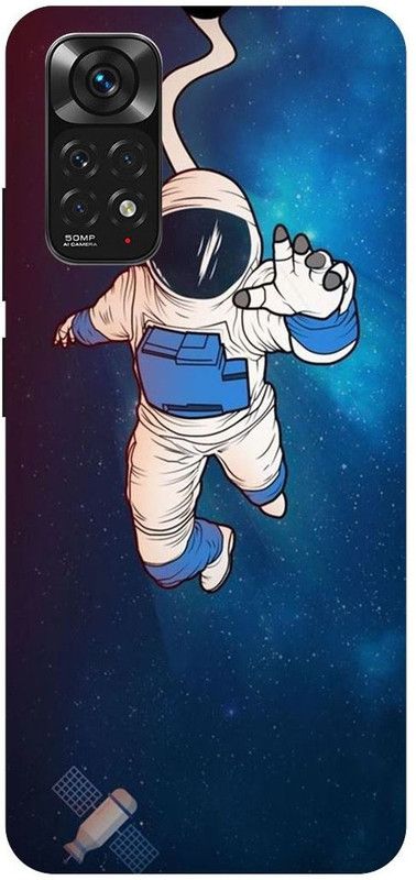 THE NARAYANA COLLECTIONS Back Cover for REDMI NOTE 11-ASTRONAUT,DIFFERENT,SCIENCE,MOON  (Multicolor, Hard Case, Pack of: 1)