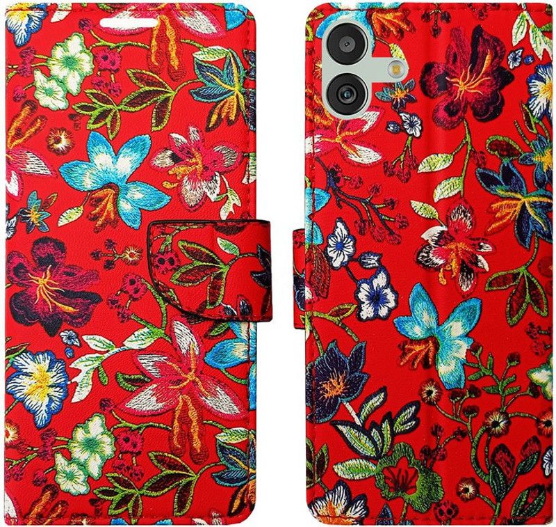 MyFlips Flip Cover for Samsumg M13 5G  (Red, Magnetic Case, Pack of: 1)