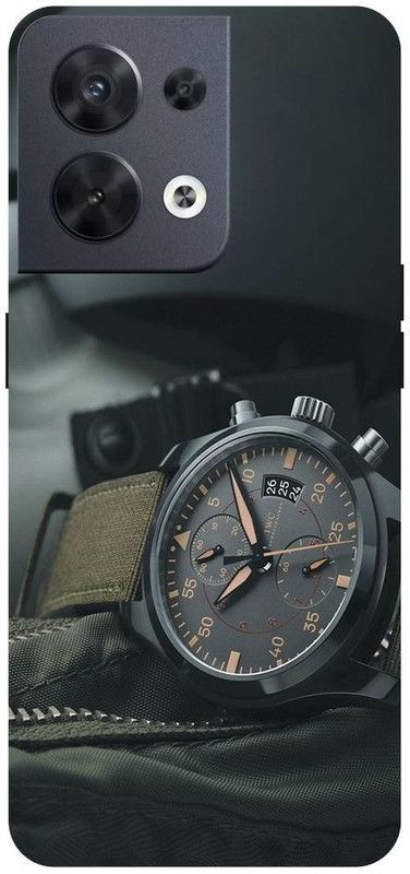 Wall Art Back Cover for OPPO RENO 8 (5G) Watch, Timer, Pattern Printed  (Multicolor, Dual Protection, Pack of: 1)