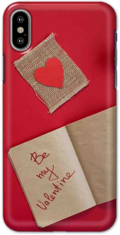 NDCOM Back Cover for iPhone X Be My Valentine Printed  (Multicolor, Hard Case, Pack of: 1)