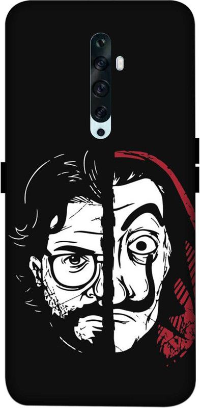 NDCOM Back Cover for Reno2 Z Professor And Mask Printed  (Multicolor, Hard Case, Pack of: 1)