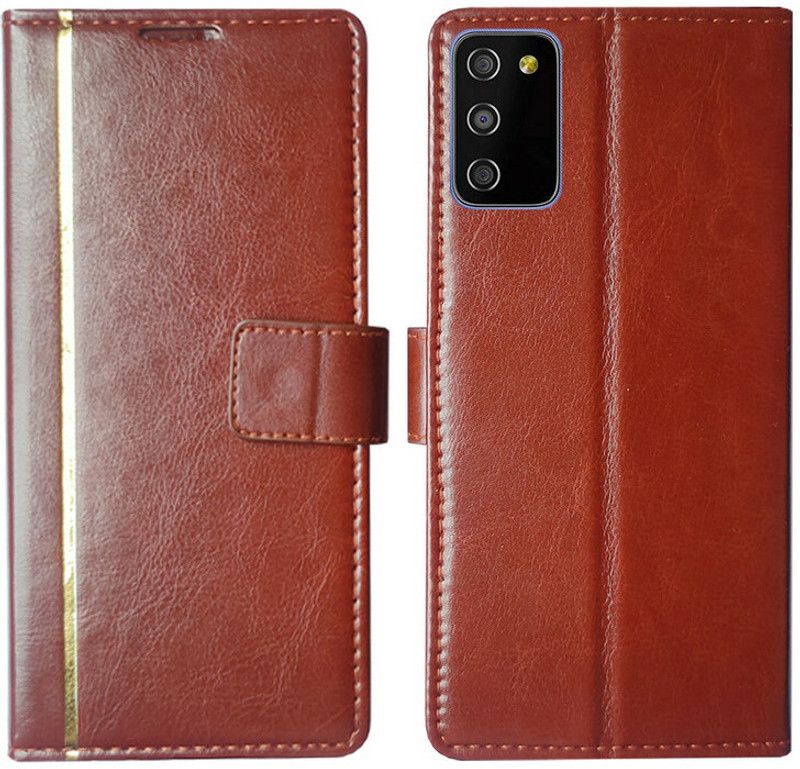 Dhar Flips Flip Cover for Samsung M02s in High Quality  (Brown, Pack of: 1)