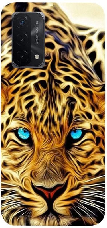 Golden Mask Back Cover for Oppo A74 (5G)  (Yellow, Black, Waterproof, Silicon)