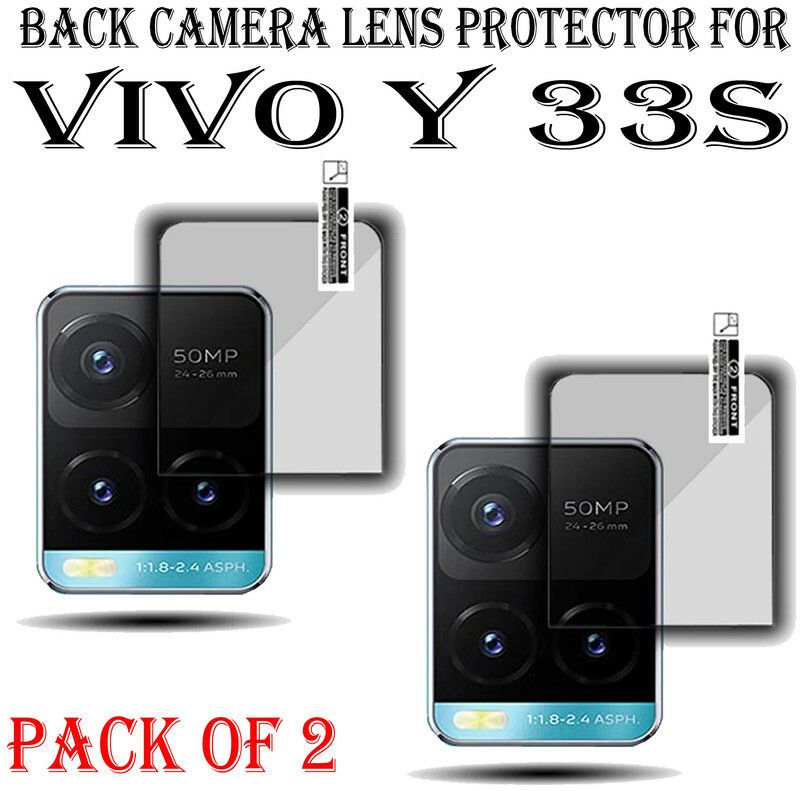 hirdesh Back Camera Lens Glass Protector for Vivo Y33S  (Pack of: 2)
