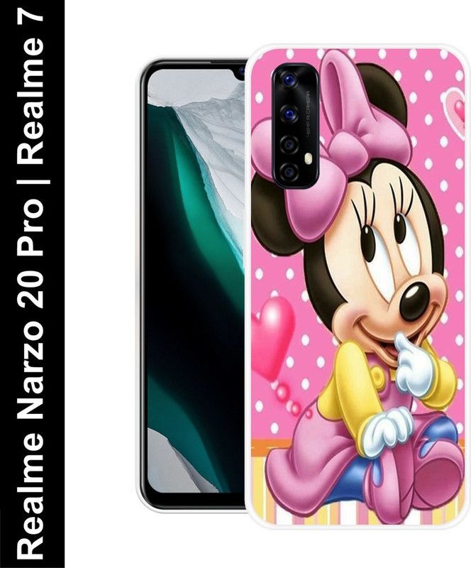 Aabra Back Cover for Realme Narzo 20 Pro  (Pink, Flexible, Silicon, Pack of: 1)