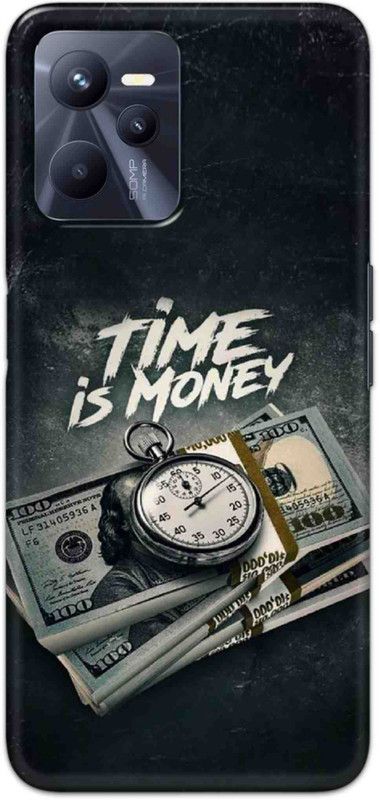 NDCOM Back Cover for Realme Narzo 50A Prime Time Is Money Printed  (Multicolor, Hard Case, Pack of: 1)