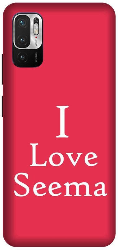 Yoprint Back Cover for REDMI NOTE 10T 5G I LOVE SEEMA PRINTED BACK COVER  (Multicolor, Hard Case, Pack of: 1)