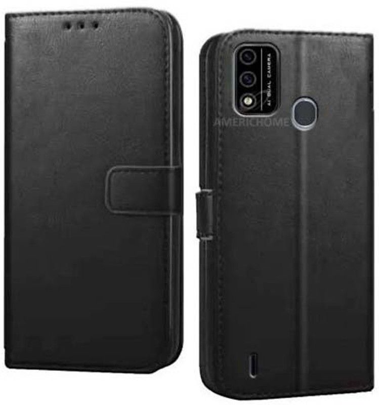 AmericHome Back Cover for Itel A48, L6006  (Black, Shock Proof, Pack of: 1)