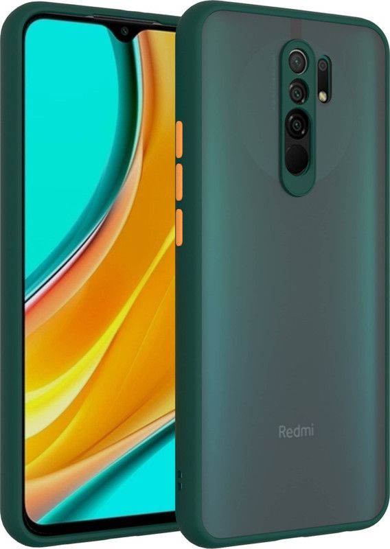 AOnes Back Cover for Poco M2  (Green, Cases with Holder, Pack of: 1)