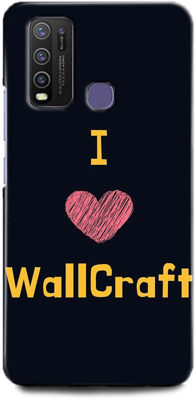 WallCraft Back Cover for Vivo Y30, Vivo 1938 I LOVE WALLCRAFT, LOVE, HART, BLUE, RED, WALLCRAFT  (Multicolor, Dual Protection, Pack of: 1)
