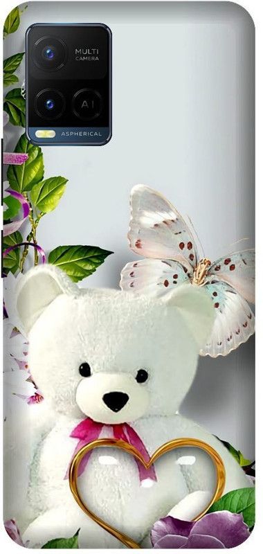 BYXIS Back Cover for Vivo Y21 Teddy, Teddy Bear, Cute Teddy, Love  (Multicolor, Shock Proof, Pack of: 1)