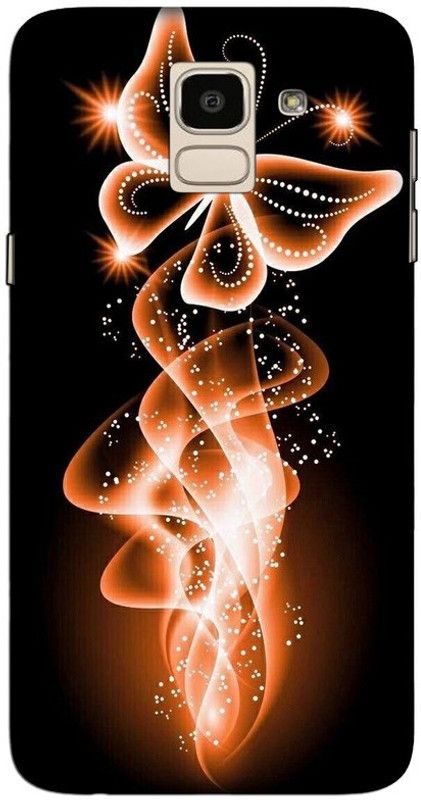 CROKIAN Back Cover for Samsung Galaxy J6 Butterfly Back Cover  (Gold, Hard Case, Pack of: 1)