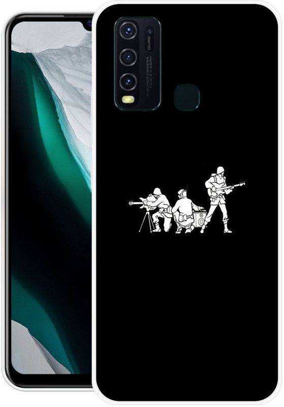 Pocketff Back Cover for vivo y50  (Black, Flexible, Silicon)