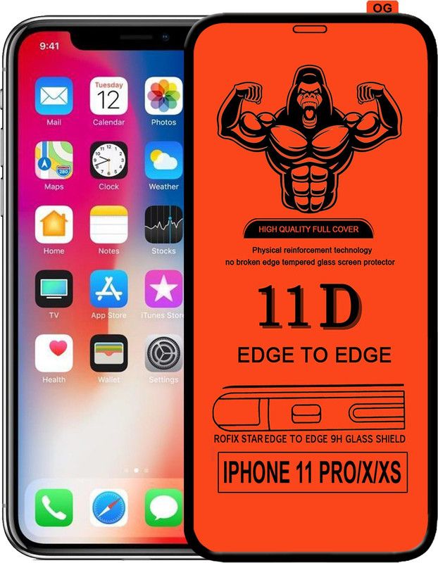 HQ Protection Edge To Edge Tempered Glass for APLE IPHONE X  (Pack of 1)