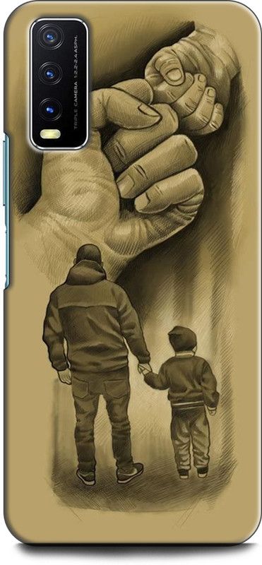 Dronk Back Cover for Vivo Y20, V2029 SON AND PAA, SON DAD, LOVE, PARENTS, BLACK, MOM AND DAD  (Multicolor, Dual Protection, Pack of: 1)