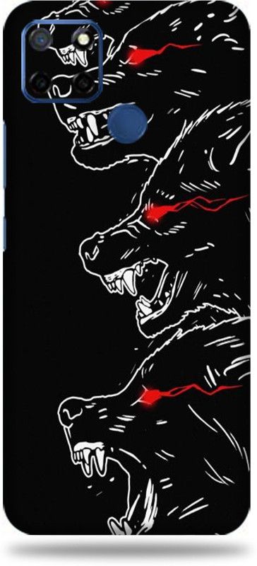BugguSkin Realme C12, realme c12 Mobile Skin  (Ultra Super Angry Wolf Skin With High Matte Finish., Mobile Skin (Back+Side+Camera))