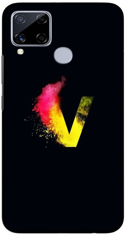 CROKIAN Back Cover for Realme C15 V letter Back Cover  (Multicolor, Hard Case, Pack of: 1)
