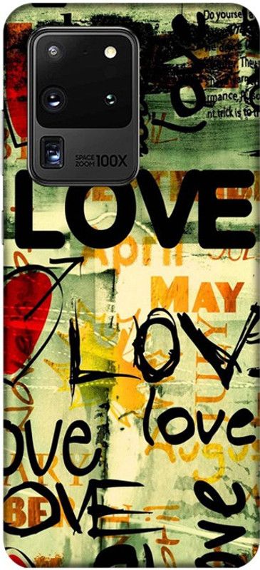 PNBEE Back Cover for Samsung Galaxy S20 Ultra, SM-G988B/DS - Love Print  (Multicolor, Hard Case, Pack of: 1)