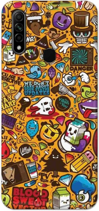 NDCOM Back Cover for OPPO A31 Graffiti Designer Printed  (Multicolor, Hard Case, Pack of: 1)