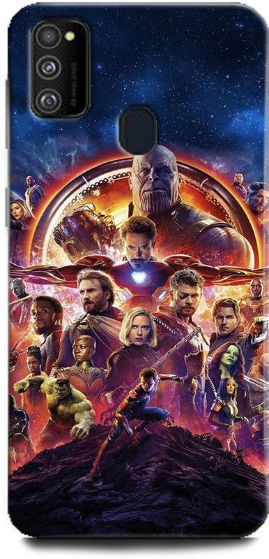 WallCraft Back Cover for Samsung Galaxy M21 AVENGERS, IRON MAN, THANOS, MARVELS, AVENGER, SUPERHEROES, COMIC  (Multicolor, Dual Protection, Pack of: 1)