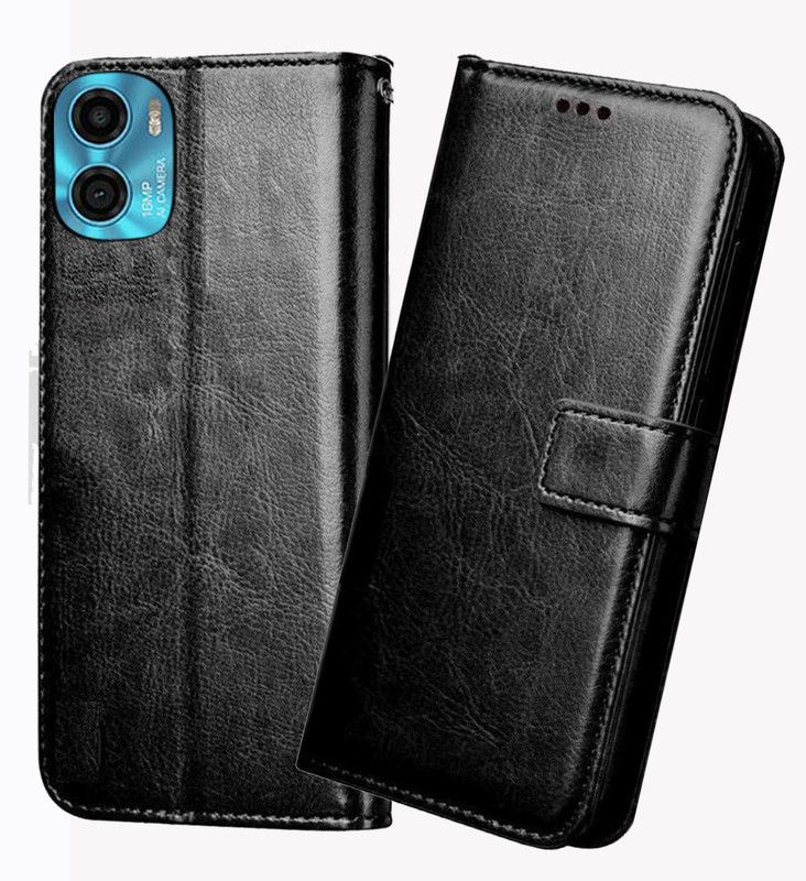 SAMARA Flip Cover for Motorola E22s, Motorola Moto E22s  (Black, Shock Proof, Pack of: 1)