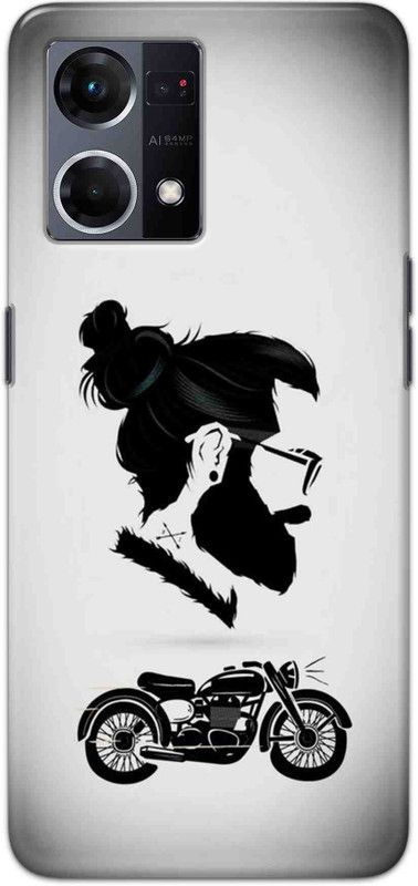NDCOM Back Cover for Oppo F21s Pro Beard Bike Boy Printed  (Multicolor, Hard Case, Pack of: 1)