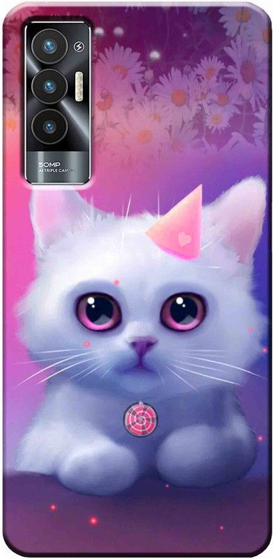 YorKtoLene Back Cover for Tecno Pova 5G  (Pink, White, Silicon, Pack of: 1)