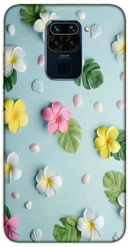 iprinto Back Cover for Mi Redmi Note 9 Flower Back Cover  (Green, Hard Case, Pack of: 1)