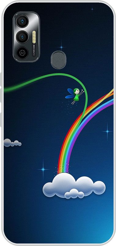 Wellcase Back Cover for Tecno Spark 7  (Multicolor, Dual Protection, Silicon, Pack of: 1)