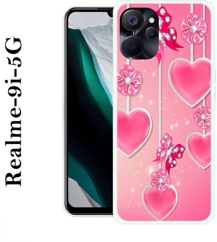 BAGRA Back Cover for Realme 9i 5G  (Pink, Silicon)