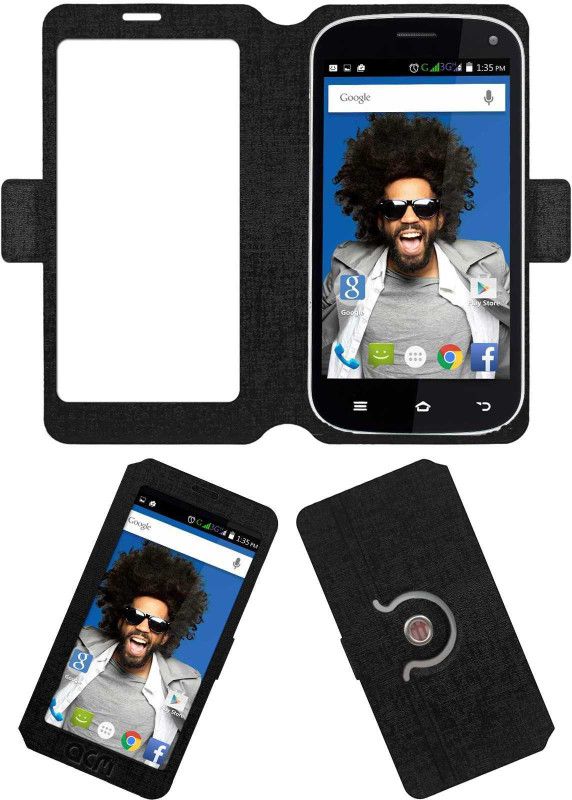 ACM Flip Cover for Rio New York  (Black, Cases with Holder, Pack of: 1)