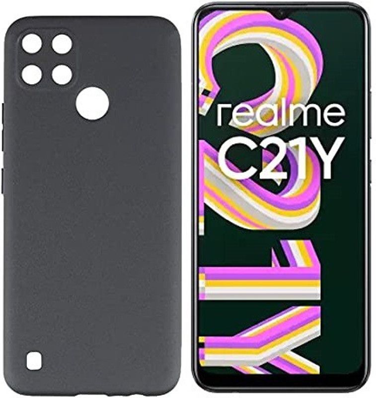 VDAT Back Cover for Realme C25Y  (Black, Shock Proof, Pack of: 1)