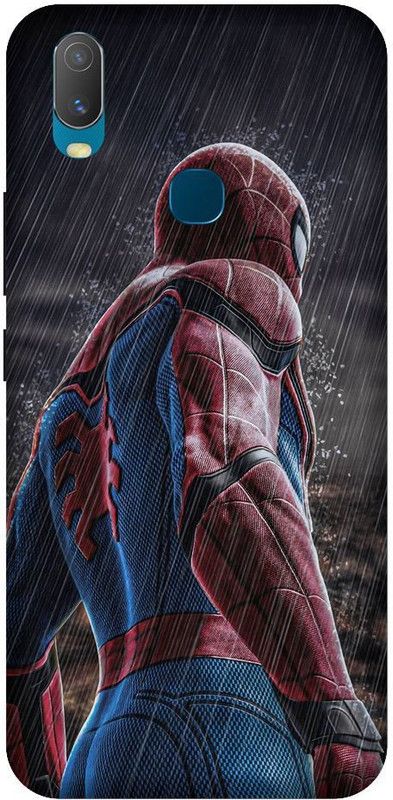 URCHIN Back Cover for Vivo Y17 Spiderman, Spiderman logo, Marval, superhero, Comic  (Multicolor, Shock Proof)