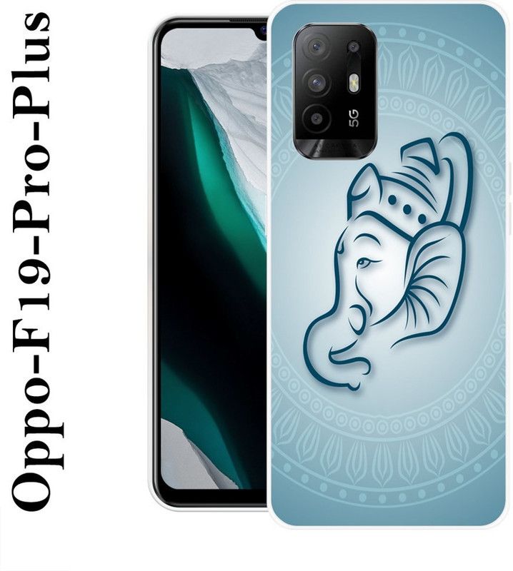 INDIALAND Back Cover for Oppo F19 Pro Plus  (Blue, White, Grip Case, Silicon)