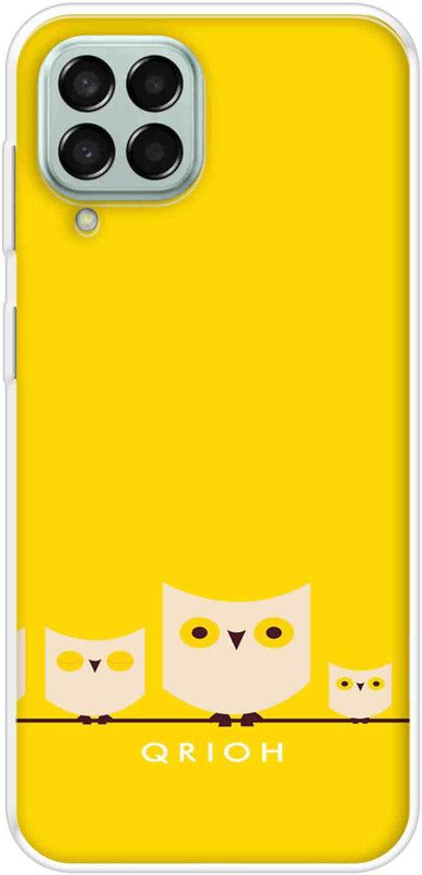 QRIOH Back Cover for Samsung Galaxy M53 5G  (Yellow, Grip Case, Silicon, Pack of: 1)