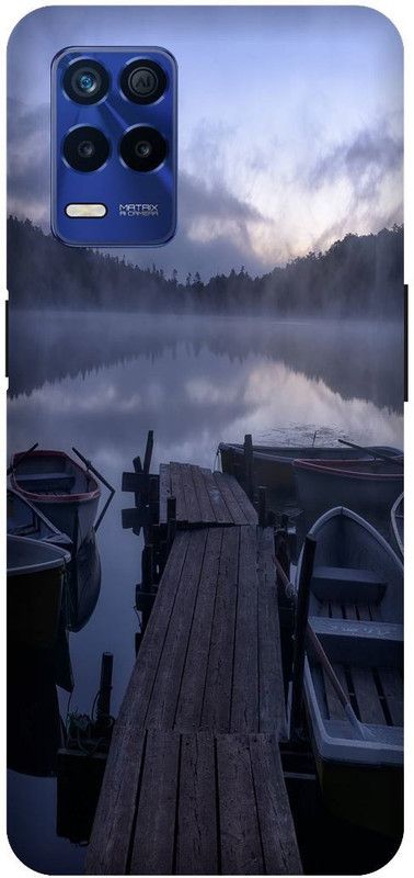 Bluvver Back Cover for Realme 8s 5G , RMX3381, Printed Boats Back Cover  (Multicolor, Hard Case)
