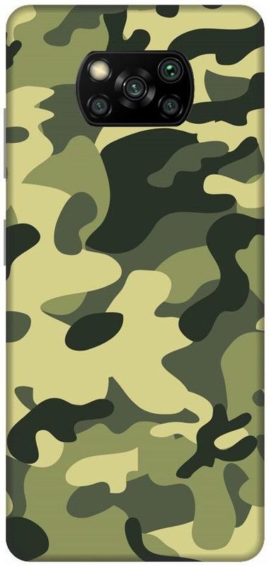 URCHIN Back Cover for Poco X3 Camouflage, Army, Army Print, Abstract, Green, Pattern  (Multicolor, Shock Proof, Pack of: 1)