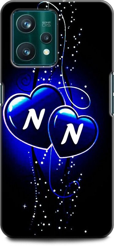 WallCraft Back Cover for Realme 9 Pro 5G, RMX3471 N N, N LOVES N, N NAME, ALPHABET, NN LOVE, HART, BLUE  (Multicolor, Dual Protection)