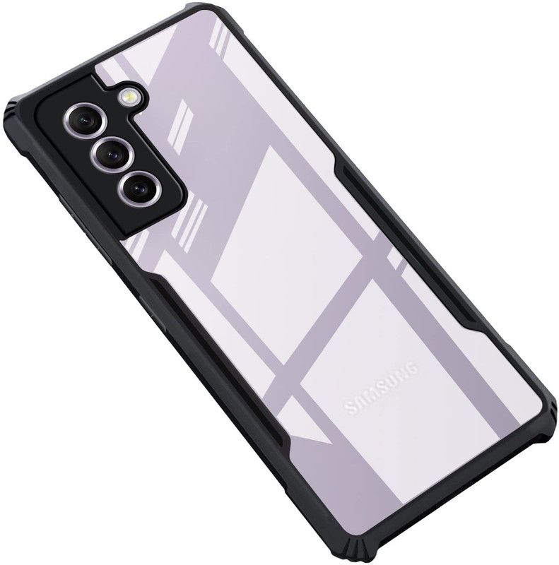 Juberous Back Cover for Samsung Galaxy S21 FE  (Black, Transparent, Shock Proof)