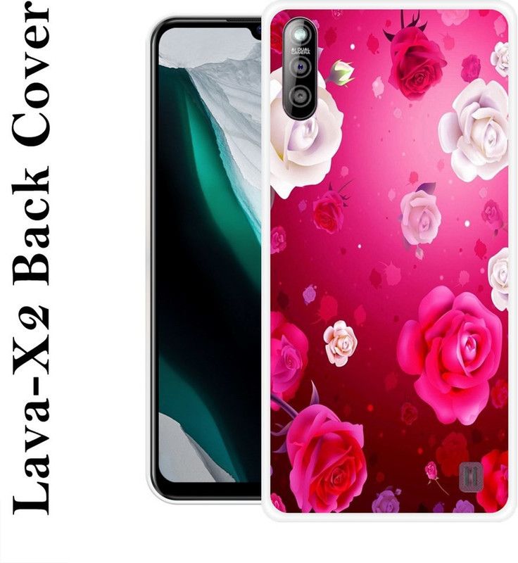 SUPER CASE Back Cover for Lava X2  (Pink, White, Silicon, Pack of: 1)