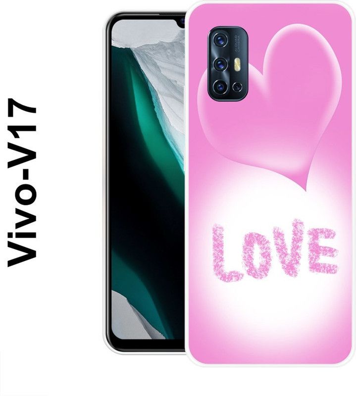 SHIVKUDI Back Cover for Vivo V17  (Pink, Grip Case, Silicon)